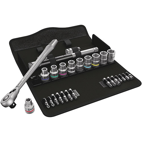 Wera 05004081001 8100SC11 Socket Set 1/2" Drive Imperial Zyklop Metal Switch