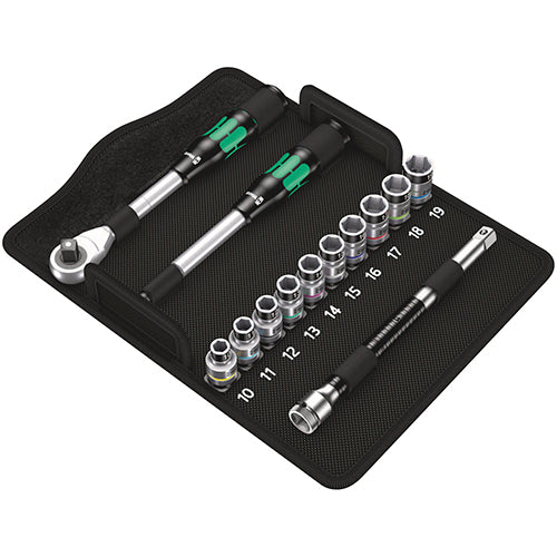 Wera 05004090001 8006SC1 Hybrid Ratchet Set 1/2" Drive Metric Zyklop 13pc