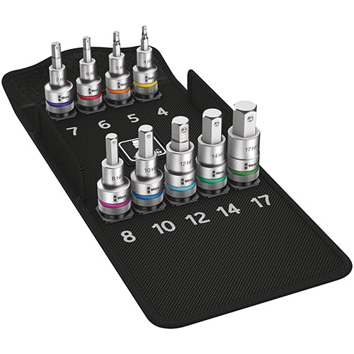 Wera 05004201001 8740C HF/10 In-Hex Hold Function Socket Set 1/2" Zyklop 10pc