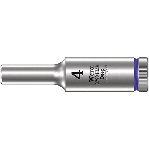 Wera 05004500001 8790 HMA Deep 1/4" Socket, 4x50mm Zyklop