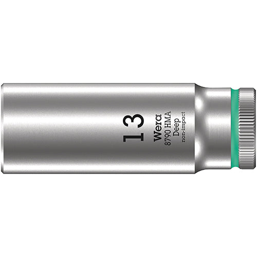 Wera 05004510001 8790 HMA Deep 1/4" Socket, 13x50mm Zyklop