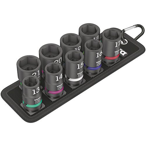 Wera 05004580001 Belt C Impaktor 1 Socket Set, 1/2" Drive, 10pc