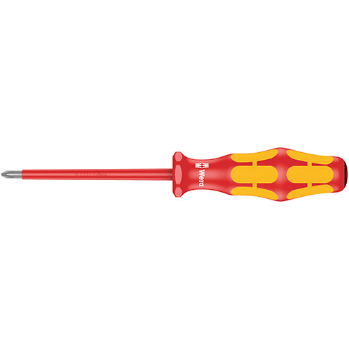 Wera 05006160001 165i VDE Screwdriver Pozidriv 0/80 Kraftform Plus