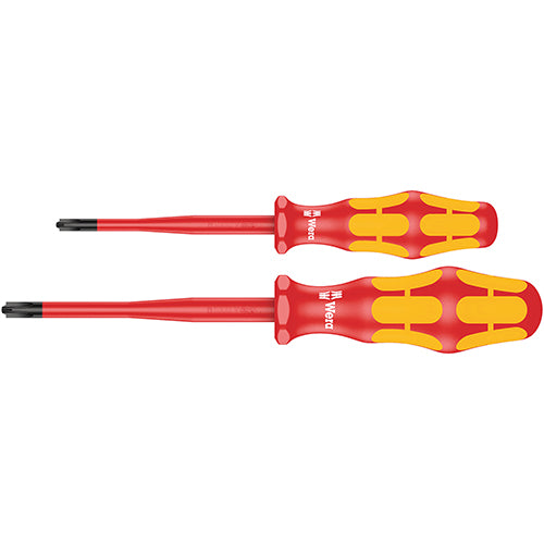 Wera 05006470001 165 iS Pozidriv/Slotted Kraftform Plus Slimline Screwdriver Set 2pc