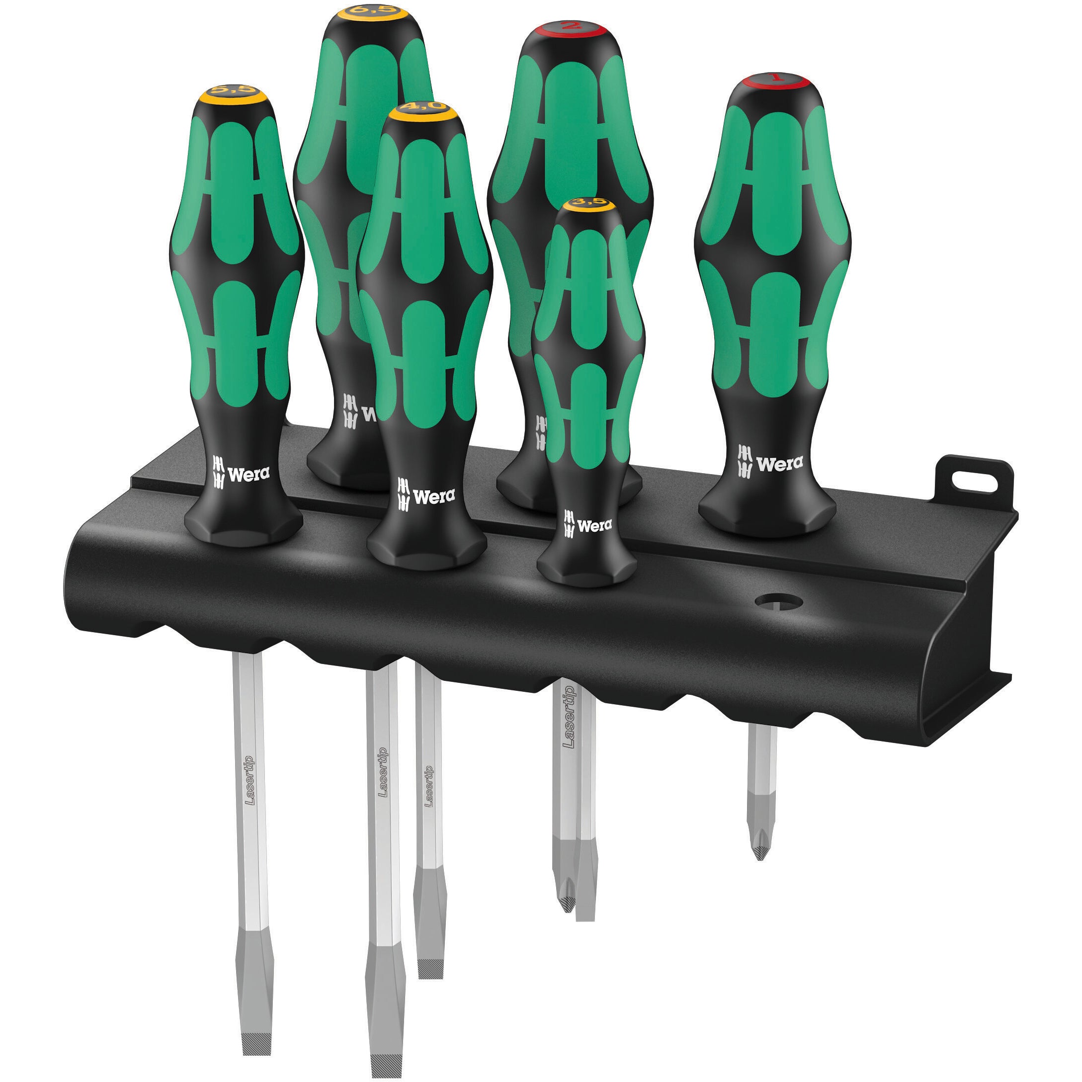 Wera 05007680001 334 SK/6 Screwdriver Set Slotted/Phillips Kraftform Plus 6pc