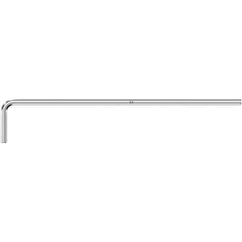 Wera 05021610001 950L Hex Key 2.5/112 Long Chrome Plated