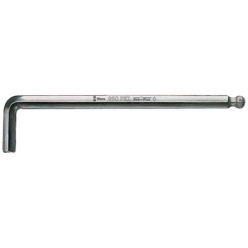 Wera 05022052001 950PKL Hex Key 2.0/100 Long Ballend Chrome Plated