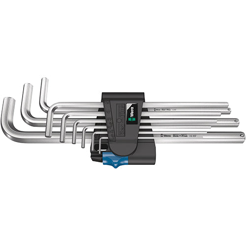 Wera 950/9 L Hex-Plus Hf 1 Chrome-Plated L-Key Set 9Pc