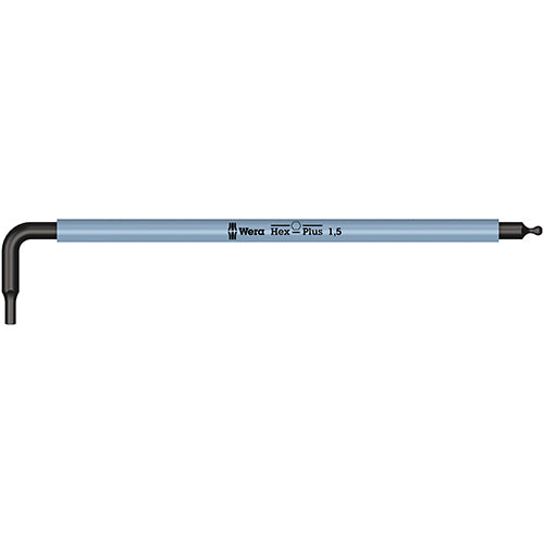 Wera 05022600001 950SPKL Multicolour Hex Key 1.5/90 Long Ballend Blacklaser