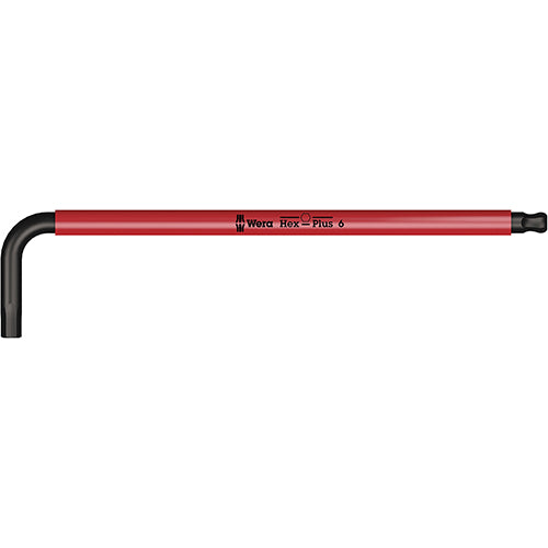 Wera 05022612001 950SPKL Multicolour Hex Key 6.0/172 Long Ballend Blacklaser