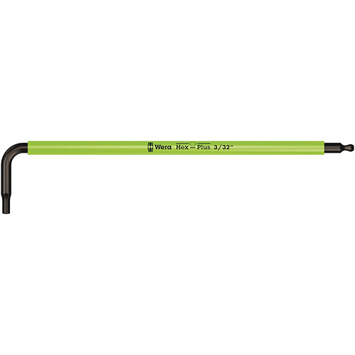 Wera 05022631001 950SPKL Multicolour Hex Key 3/32/123 Long Ballend Blacklaser
