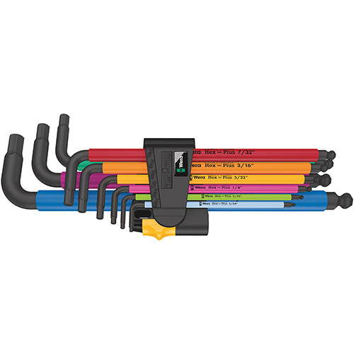 Wera 05022640001 950/9 Hex-Plus Multicolour Imperial 2 Blacklaser 9pc