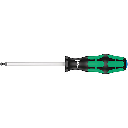 Wera 05022905001 352 Screwdriver Ballend Hex 5/32"/100 Kraftform Plus