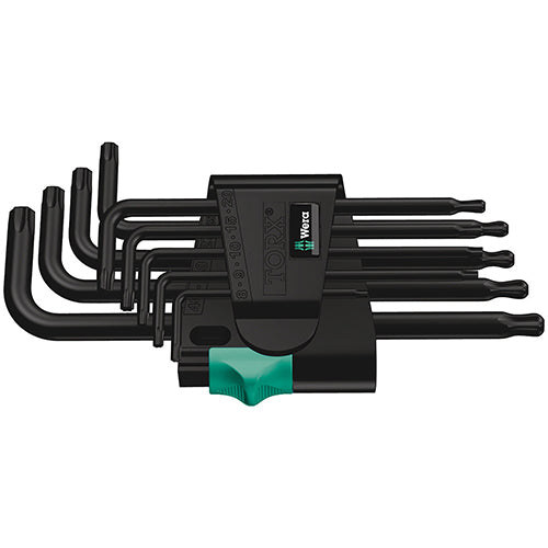 Wera 05024242001 967PKL/9 Torx Key Set T8-T40 Long Ballend Blacklaser 9pc