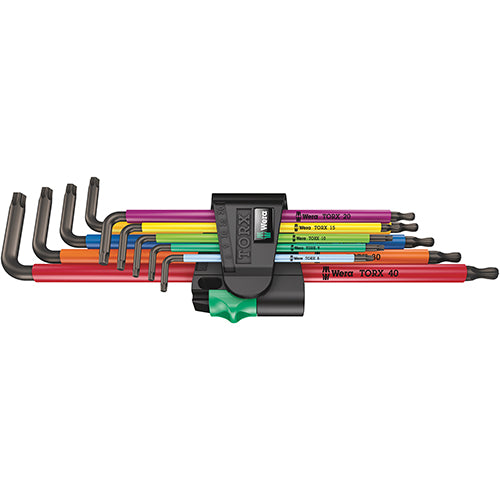 Wera 05024480001 967/9 XL Multicolour 1 Torx L-Key Set, Long 9pc