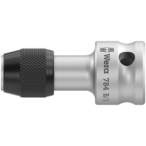 Wera 05042755001 784B/1 Adaptor Q-Rel 3/8" Sq-1/4" Hex/43mm