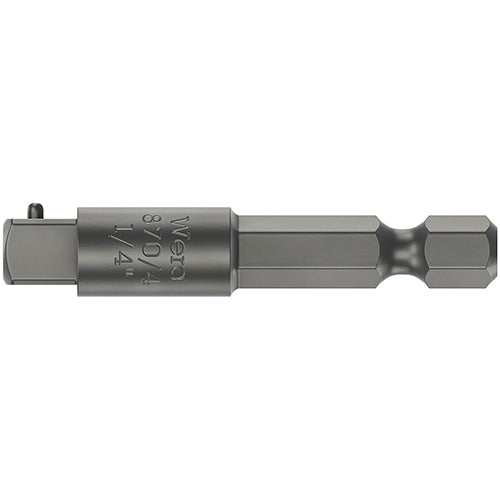 Wera 05050205001 870/4 Adaptor 1/4"Hex/1/4"Square/50mm