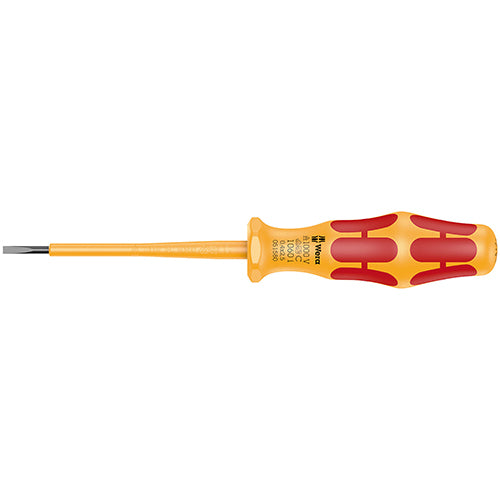 Wera 05051580001 1060i Kraftform VDE Slotted Screwdriver 0.4 x 2.5 x 80mm