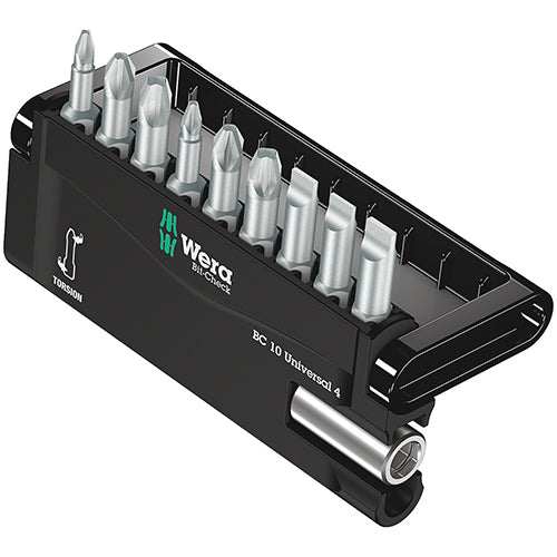 Wera 05056159001 8100-9-899/Tz Bitcheck Slotted/Phillips/Pozidriv Extra Tough 10pc