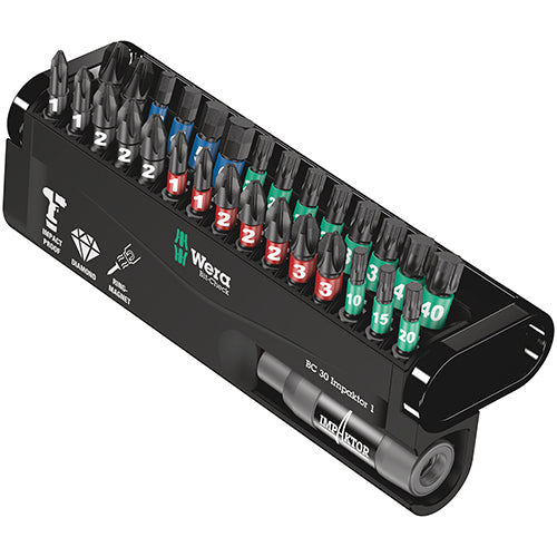 Wera 05057690001 Bitcheck 30 Impaktor 1 Phillips/Pozidriv/Torx/Hex DC 30pc