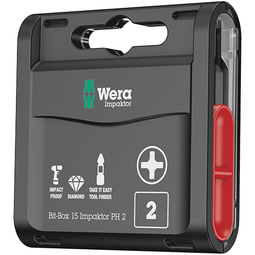 Wera 05057752001 Bit-Box 15 Impaktor Phillips 2