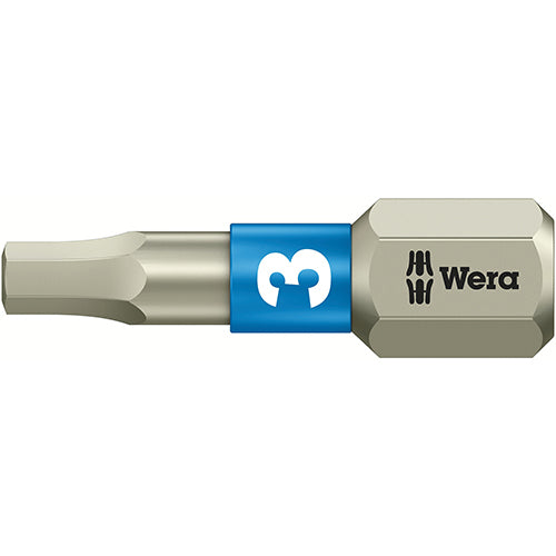 Wera 05071073001 3840/1 TS Bit Hex 3/25 Stainless Torsion