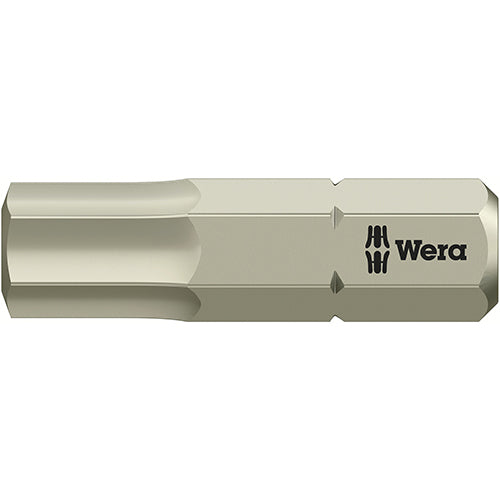 Wera 05071076001 3840/1 TS Bit Hex 6/25 Stainless Torsion