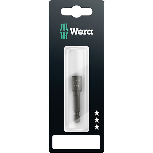 Wera 05073501001 869/4M SB Mag Nutsetter 6mm/50mm Carded