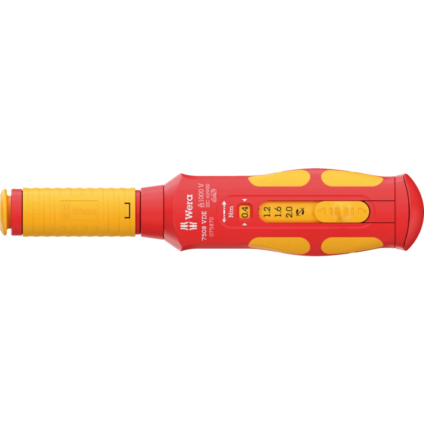 Wera 05075870001 7508 VDE Kraftform Safe-Torque Speed Torque Screwdriver 0.4-2.0nm