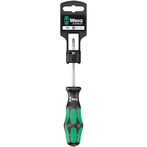 Wera 05100051001 350 SB Screwdriver Phillips 1/80 Kraftform Plus Hangered