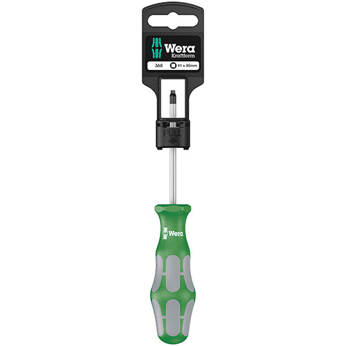 Wera 05100070001 368 SB Screwdriver Square 1/80 Kraftform Plus Hangered