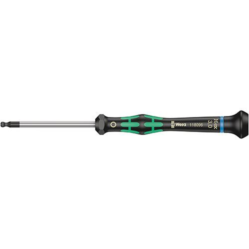 Wera 05118096001 2052 Screwdriver Ballend Hex 3.0/60 Kraftform Micro