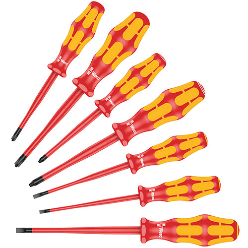 Wera 05135961001 160iSS/7 VDE Slim Blade & Handle Screwdriver Set Kraftform Plus 7pc