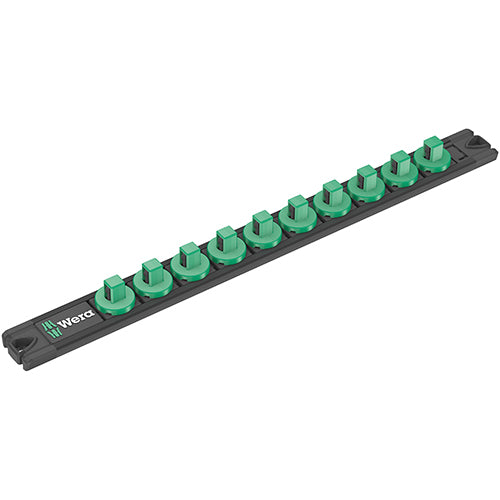 Wera 05136421001 9601 Magnetic Socket Rail, 3/8", 10 Location, Unloaded