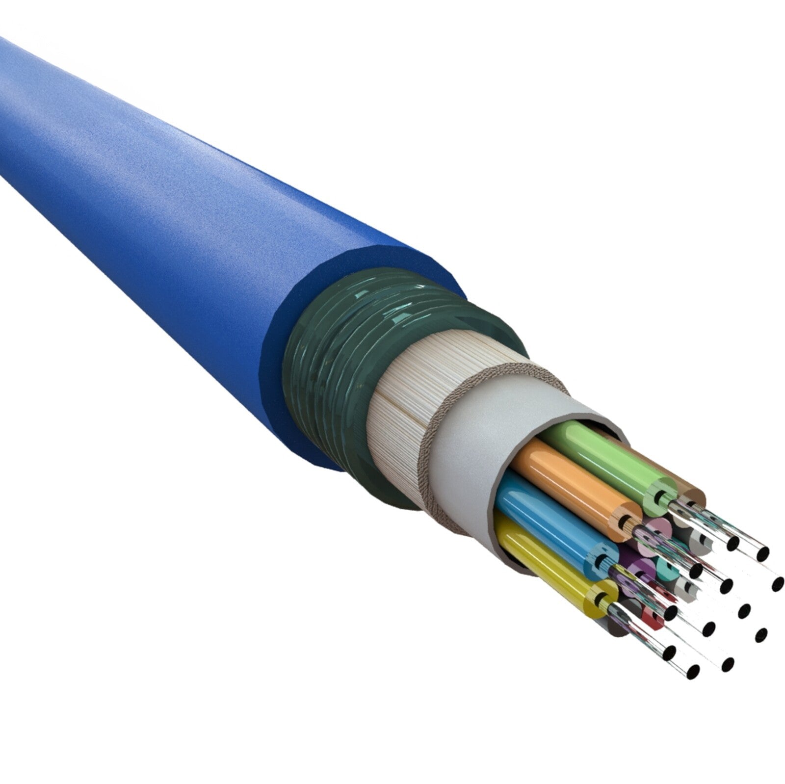 Excel OS2 Singlemode 9/125 Armoured Corrugated Steel Tape (CST) Loose Tube Eca Fibre Optic Cable Blue (Per Metre)