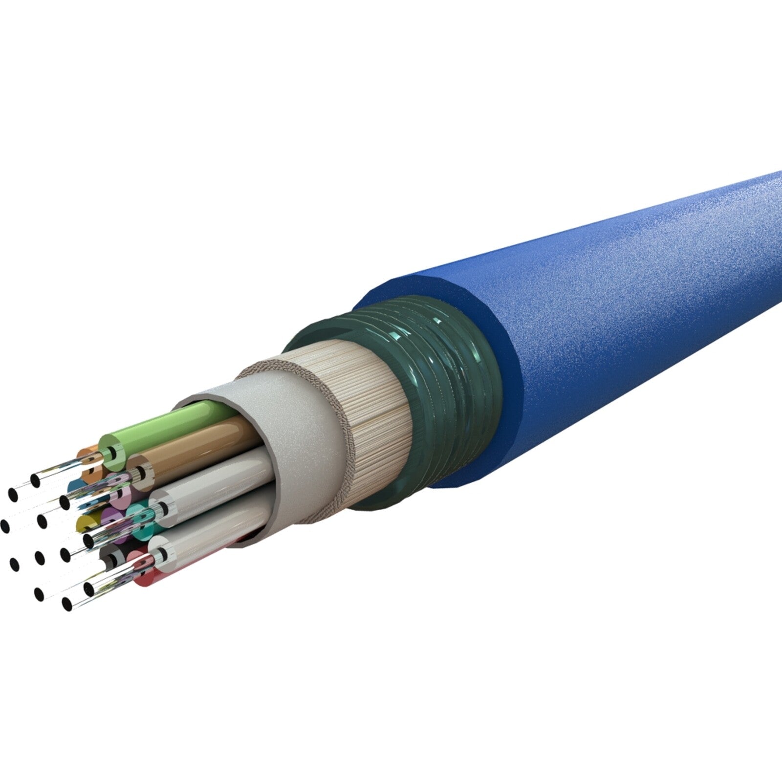 Excel OS2 Singlemode 9/125 Armoured Corrugated Steel Tape (CST) Loose Tube Eca Fibre Optic Cable Blue (Per Metre)