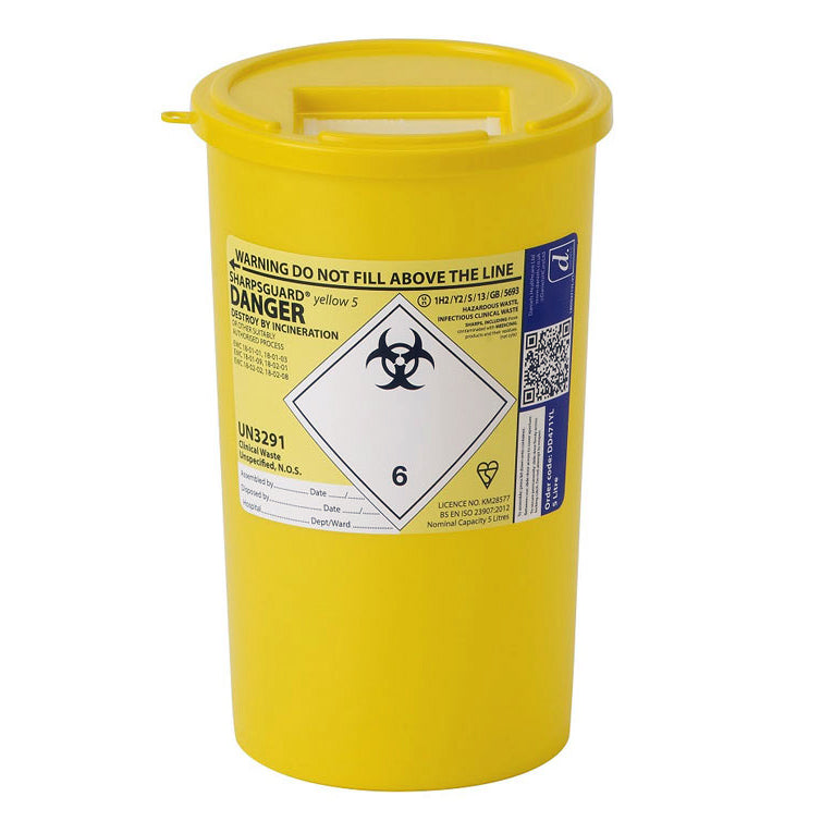 Fibre Optic Sharps Disposal Bin 5Ltr