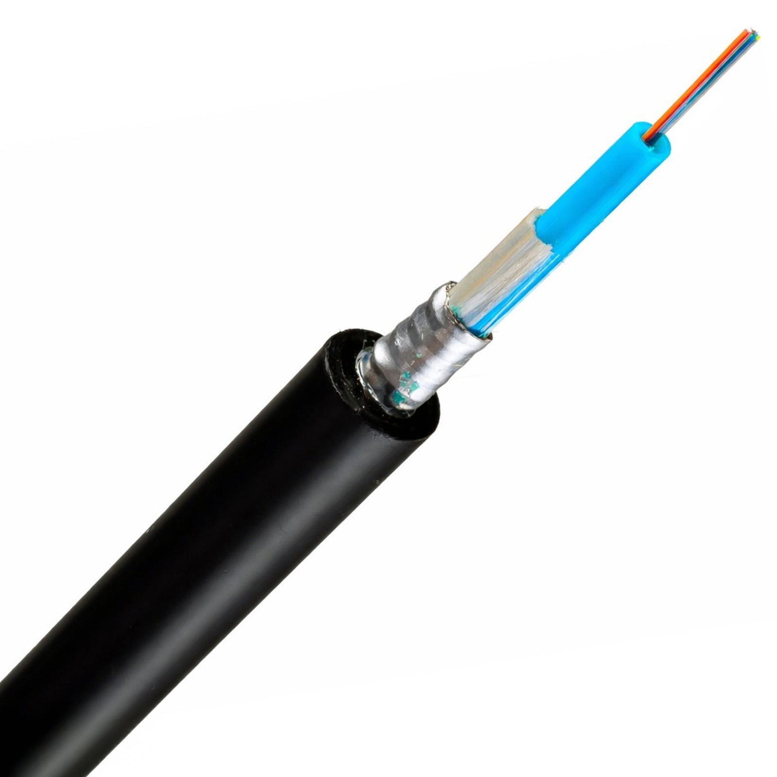 Excel OS2 Singlemode 9/125 Loose Tube Corrugated Steel Tape (CST) Armoured B2ca-s1a,d0,a1 Fibre Optic Cable Black (Per Metre)