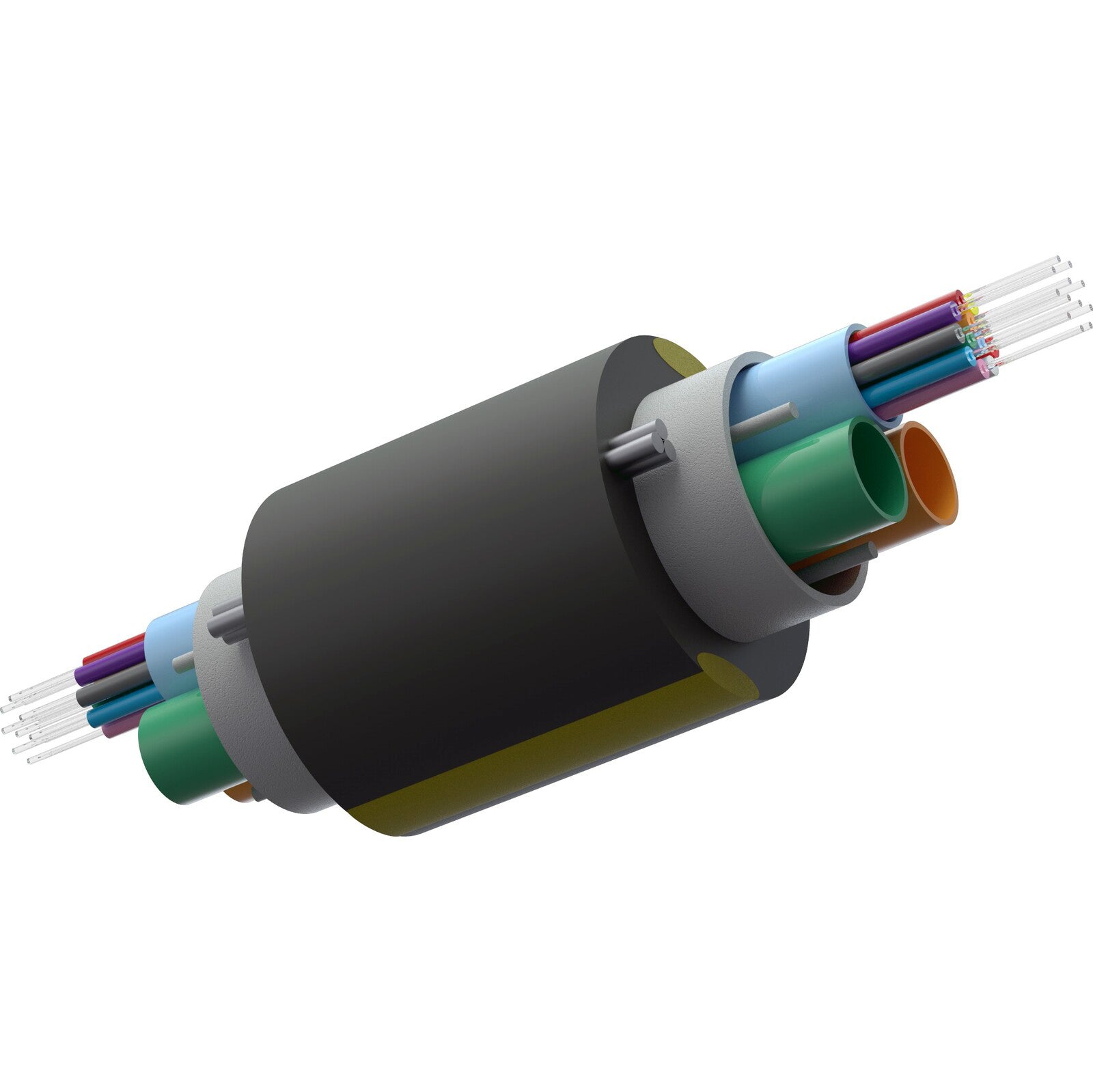 Excel OS2 Singlemode 9/125 Loose Tube Ultra Light Weight Rodent Resistant G.675.A1 Fca Aerial Fibre Optic Cable Black (Per Metre)