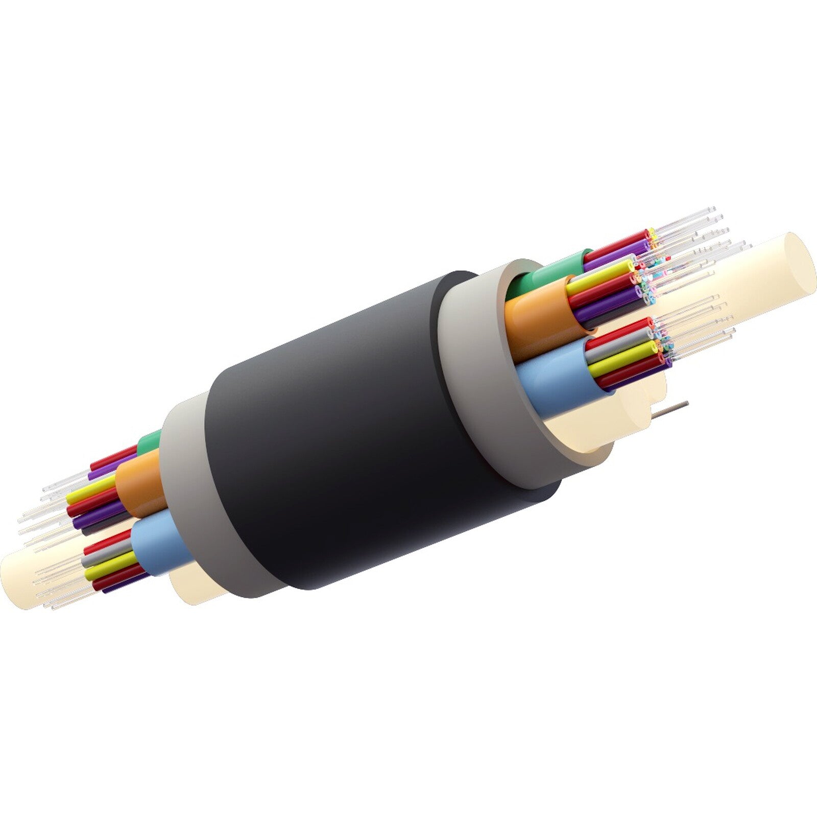 Excel OS2 Singlemode 9/125 Multi Loose Tube G.675.A1 HDPE Fca Fibre Optic Cable Black (Per Metre)