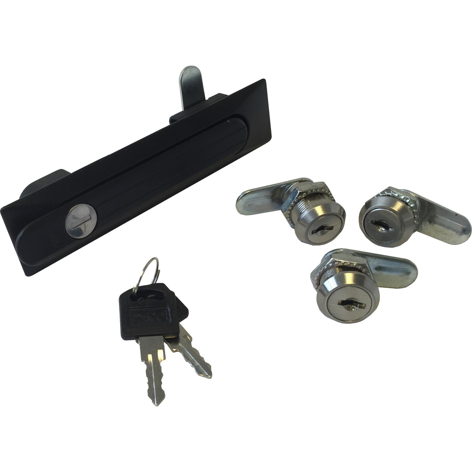 Unique Lock Set (1 Handle and 3 Barrels) For Comms Racks