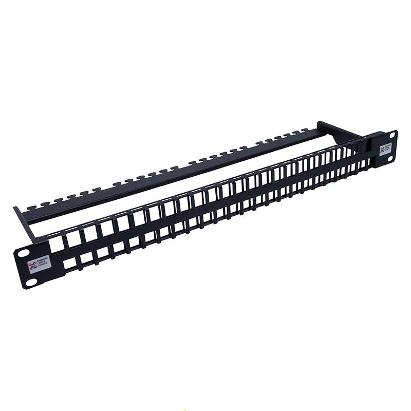 48 Port Connectix UTP Keystone Patch Panel 1U Black