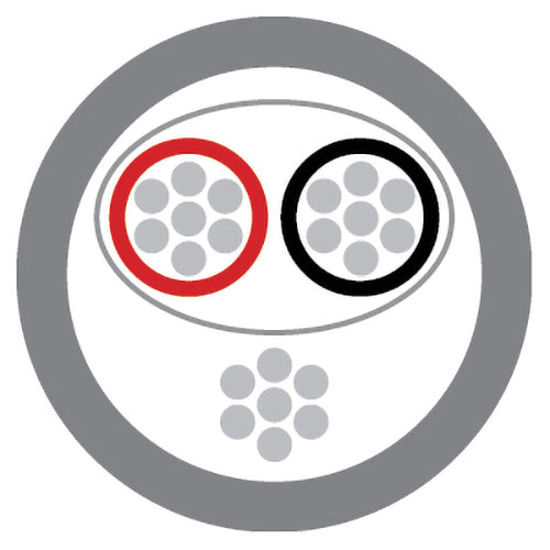 Grey 16AWG 1 Pair LSZH B2ca-s1a,d0,a1 Overall Foil Screened Type 8719 Belden Equivalent Cable 100m