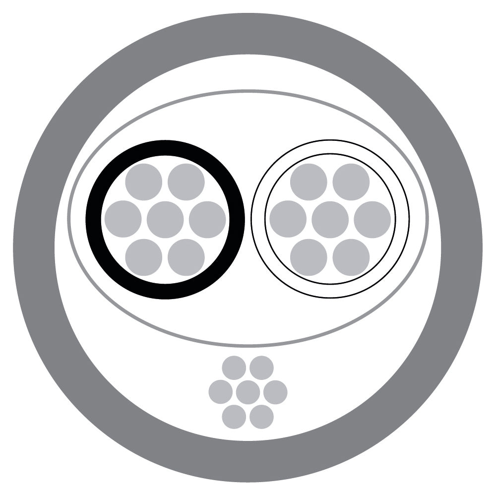 Grey 22AWG 1 Pair LSZH Eca Type 8761 Belden Equivalent Cable 100m