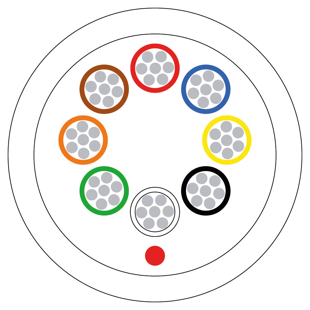 White 8 Core Unscreened Internal Type 1 Euroclass B2ca-s1a,d0,a1 Alarm Cable 100m
