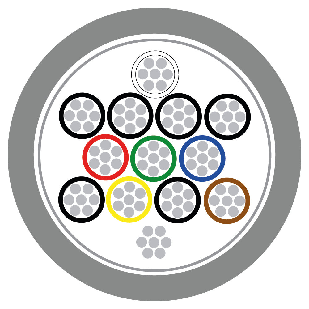 Grey 24AWG 6 Pair LSZH Overall Foil Screened Eca Type 9506 Belden Equivalent Cable 100m