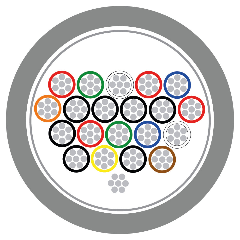 Grey 24AWG 10 Pair LSZH Eca Overall Foil Screened Type 9510 Belden Equivalent Cable 100m