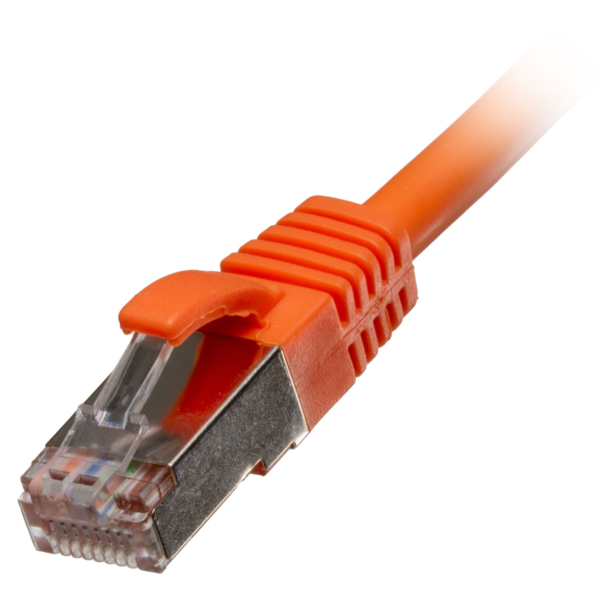 Orange Cat6a S/FTP LSZH Patch Lead