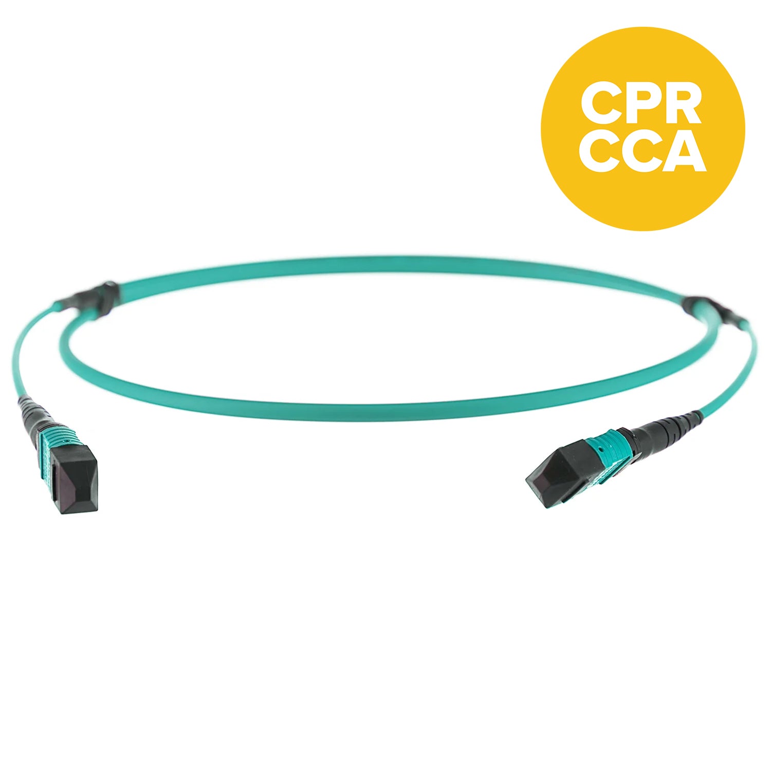 UK Made 24 Fibre OM4 Multimode Cca-s1b,d0,a1 MTP Elite Trunk Cable Female-Female Aqua