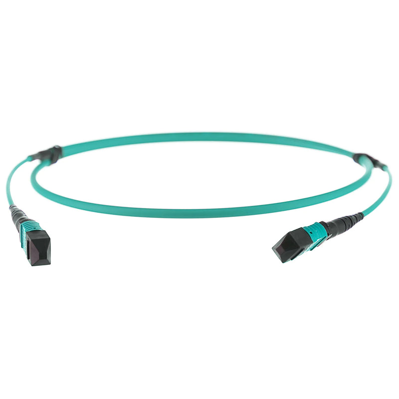 UK Made 12 Fibre OM4 Multimode B2ca,s1,d1,a1 MTP Elite Trunk Cable Male-Male Aqua